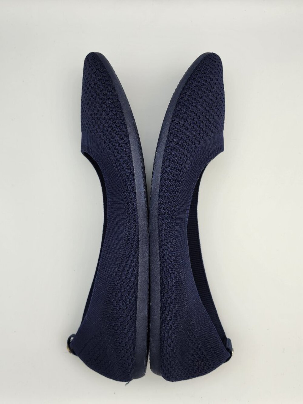 Navy Knit Ballet Flats | Women's 9 - Picture 7 of 17